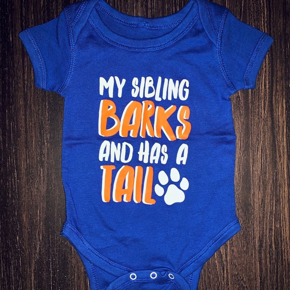 Adorable dark blue onesie.🐶